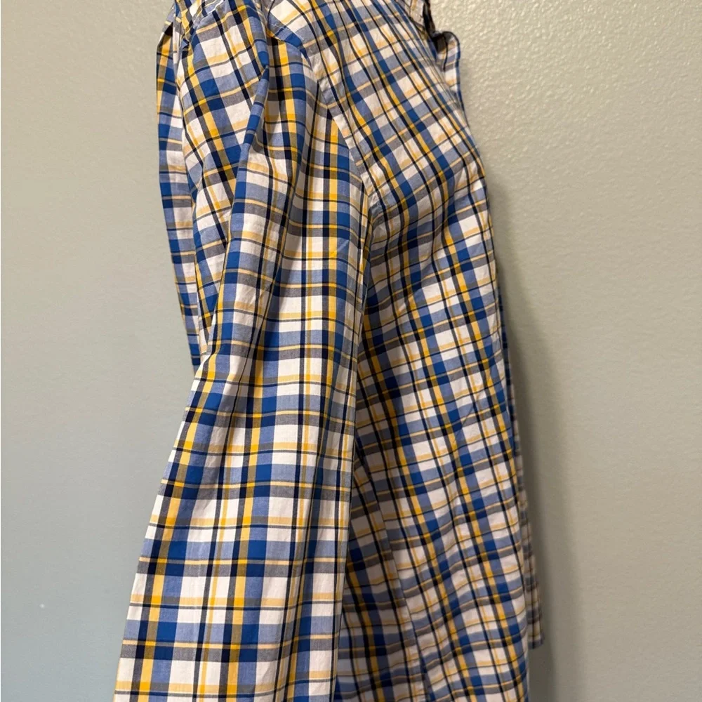 J. Crew Men's Checkered Shirt in‎ Blue and Yellow